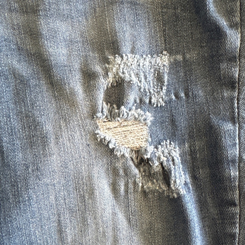 Judy Blue Straight Leg Jeans Womens 15/32 Blue Distressed Mid Rise Stretch Denim - Picture 8 of 8